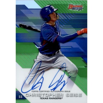 2017 Bowman's Best Best of '17 Autographs Green Refractors #B17CSE Christopher Seise