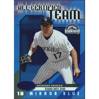 2002 Leaf Certified All-Certified Team Mirror Blue #6 Todd Helton