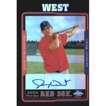 2005 Topps Chrome Black Refractors #229 Jeremy West FY AU