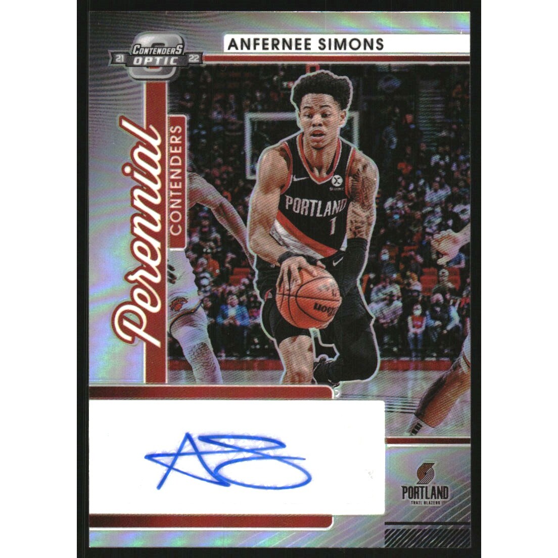 2021-22 Panini Contenders Optic Perennial Contenders Autographs #23 Anfernee Simons/99 2021-22 Panini Contenders Optic Perennial Contenders Autographs #23 Anfernee Simons/99