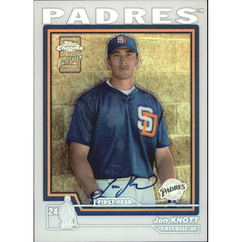 2004 Topps Chrome Refractors #225 Jon Knott FY AU. rookie card picture
