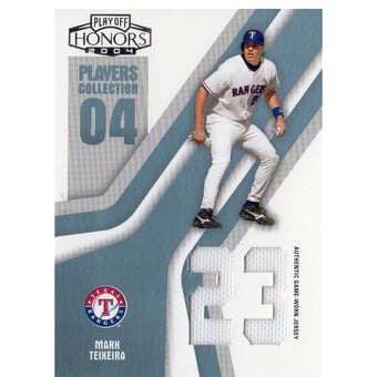2004 Playoff Honors Players Collection Jersey Platinum Number #59 Mark Teixeira