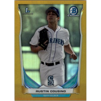 2014 Bowman Chrome Draft Gold Refractors #CDP82 Austin Cousino