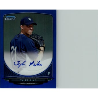 2013 Bowman Chrome Prospect Autographs Blue Refractors #TP Tyler Pike