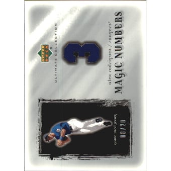 2001 Ultimate Collection Magic Numbers Game Jersey Silver #MNAR Alex Rodriguez