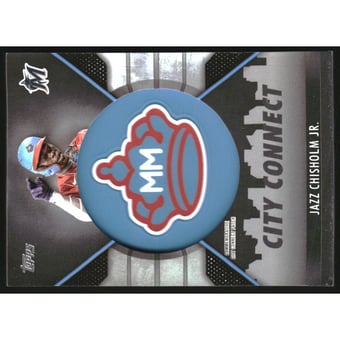 2023 Topps City Connect Commemorative Patch Black #CCJC Jazz Chisholm Jr.