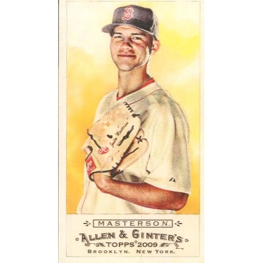 2009 Topps Allen and Ginter Mini No Card Number #348 Justin Masterson. rookie card picture