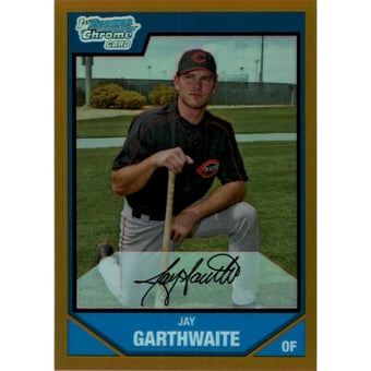 2007 Bowman Chrome Prospects Gold Refractors #BC58 Jay Garthwaite
