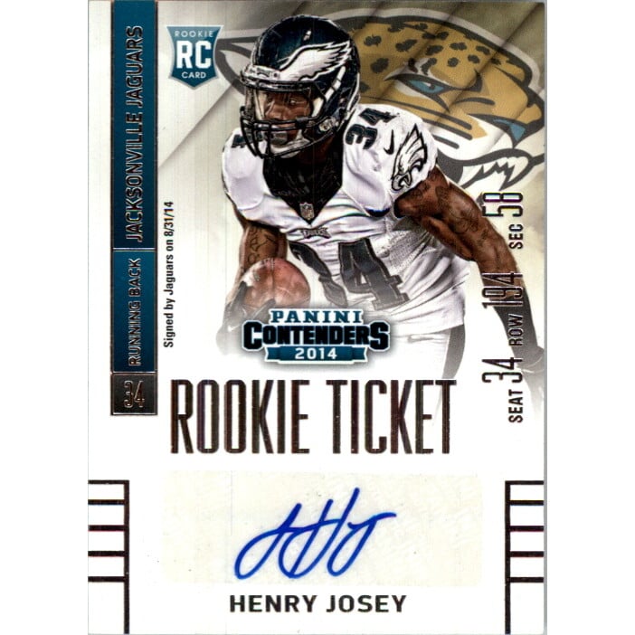 2014 Panini Contenders #131B Henry Josey AU/150*. rookie card picture