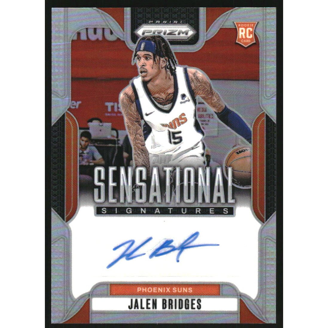 2024-25 Panini Prizm Sensational Signatures Prizms Silver #77 Jalen Bridges. rookie card picture