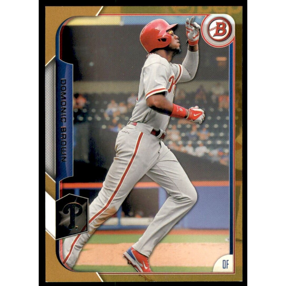 2015 Bowman Gold #54 Domonic Brown. rookie card picture