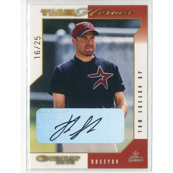 2003 Donruss Team Heroes Autographs #225 Tom Shearn/25. rookie card picture
