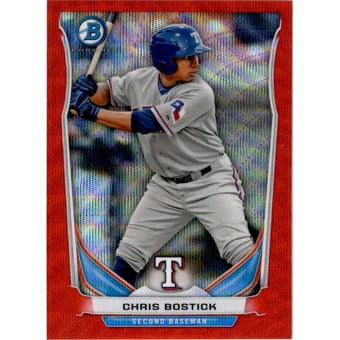2014 Bowman Chrome Prospects Red Wave Refractors #BCP78 Chris Bostick