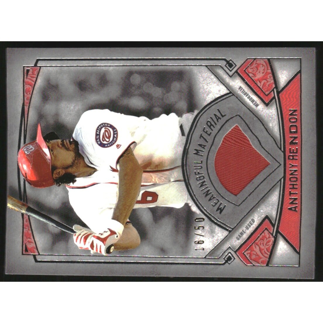 2017 Topps Museum Collection Meaningful Materials Relics #MMAR Anthony Rendon. rookie card picture