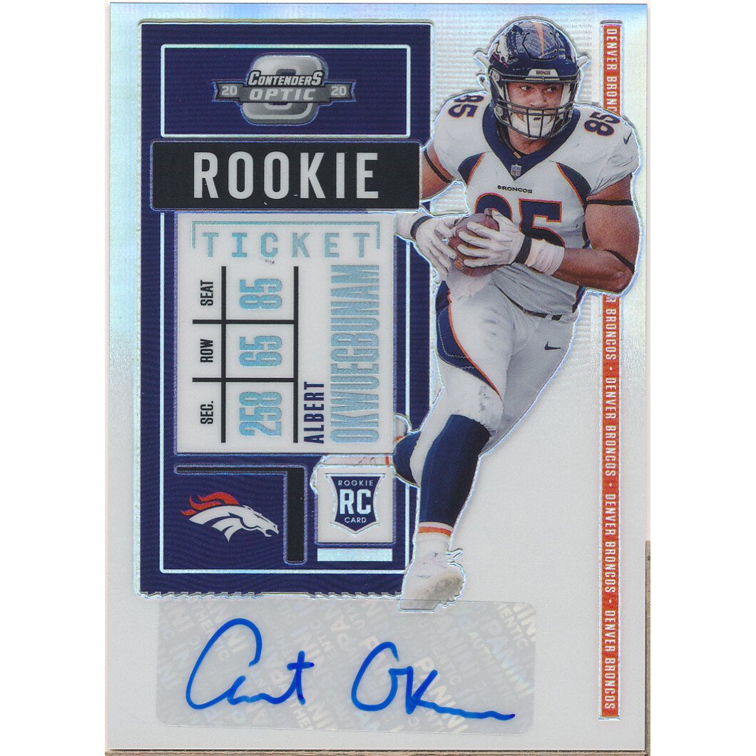2020 Panini Contenders Optic #180 Albert Okwuegbunam AU RC. rookie card picture