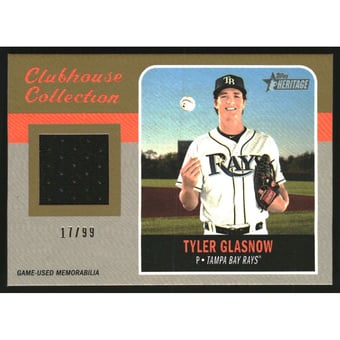 2019 Topps Heritage Clubhouse Collection Relics Gold #CCRTG Tyler Glasnow HN