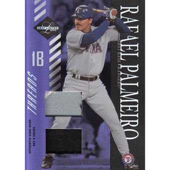 2003 Leaf Limited Threads Double Prime #117 R.Palmeiro Rgr H Hat-Jsy/10
