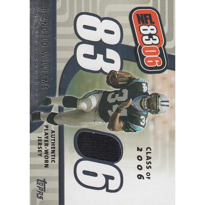 2006 Topps NFL 8306 Relics #8306RDW DeAngelo Williams B. rookie card picture