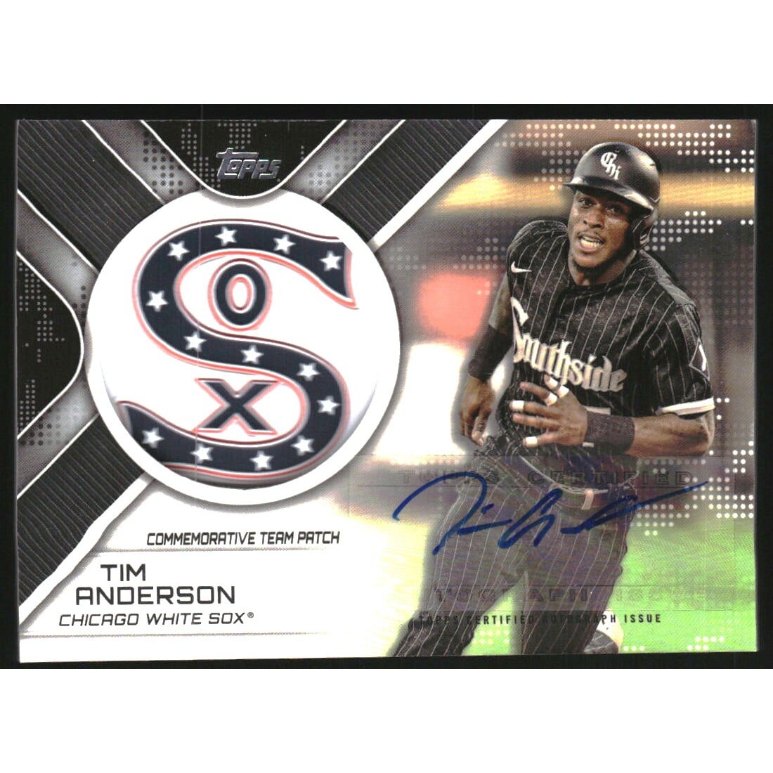 2023 Topps Patchwork of the Past Commemorative Patch Autographs #PPATA Tim Anderson. rookie card picture