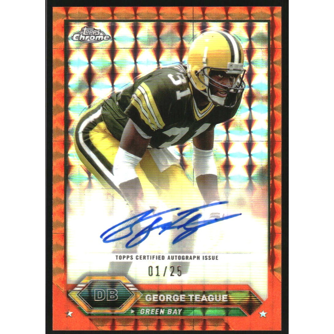 2023 Topps Composite Chrome Autographs Orange Geometric Refractors #TCAGT George Teague. rookie card picture