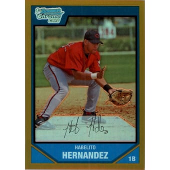 2007 Bowman Chrome Prospects Gold Refractors #BC47 Habelito Hernandez