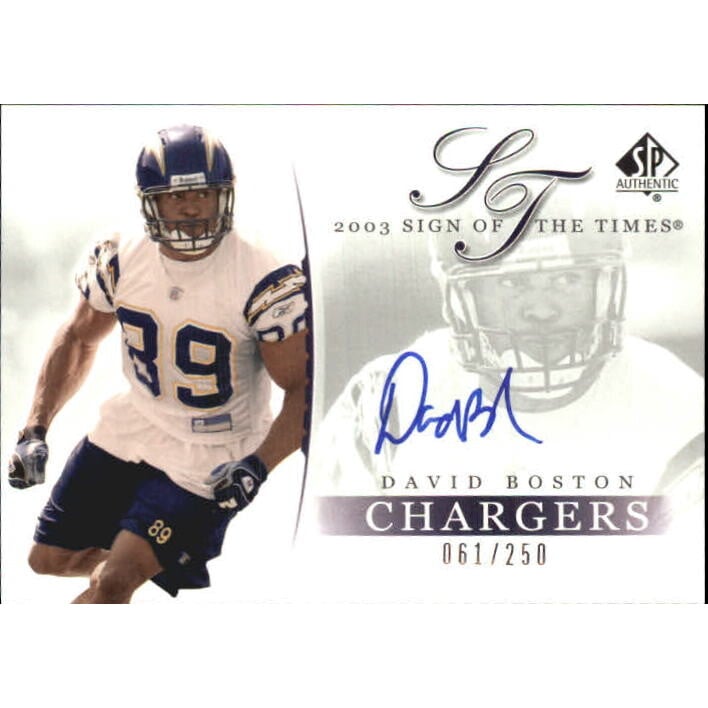 2003 SP Authentic Sign of the Times #DA David Boston/250