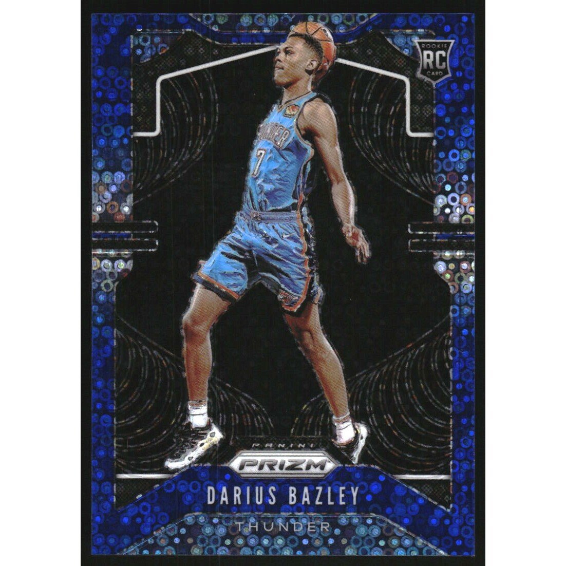 2019-20 Panini Prizm Prizms Fast Break Blue #289 Darius Bazley. rookie card picture