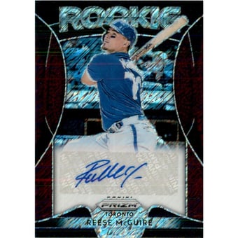 2019 Panini Prizm Rookie Autographs Prizms Burgandy Shimmer #16 Reese McGuire/25