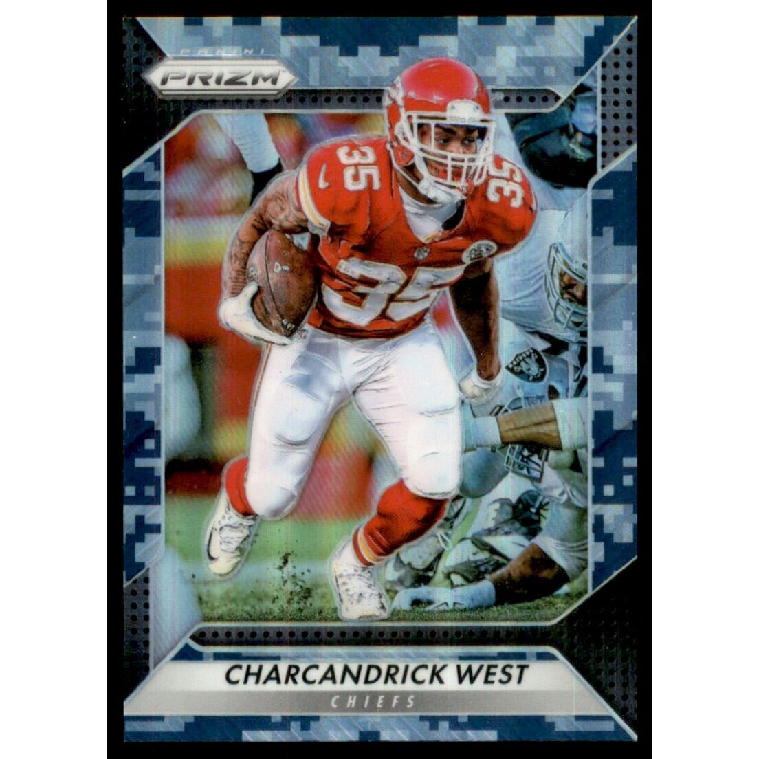 2016 Panini Prizm Prizms Camo #184 Charcandrick West. rookie card picture