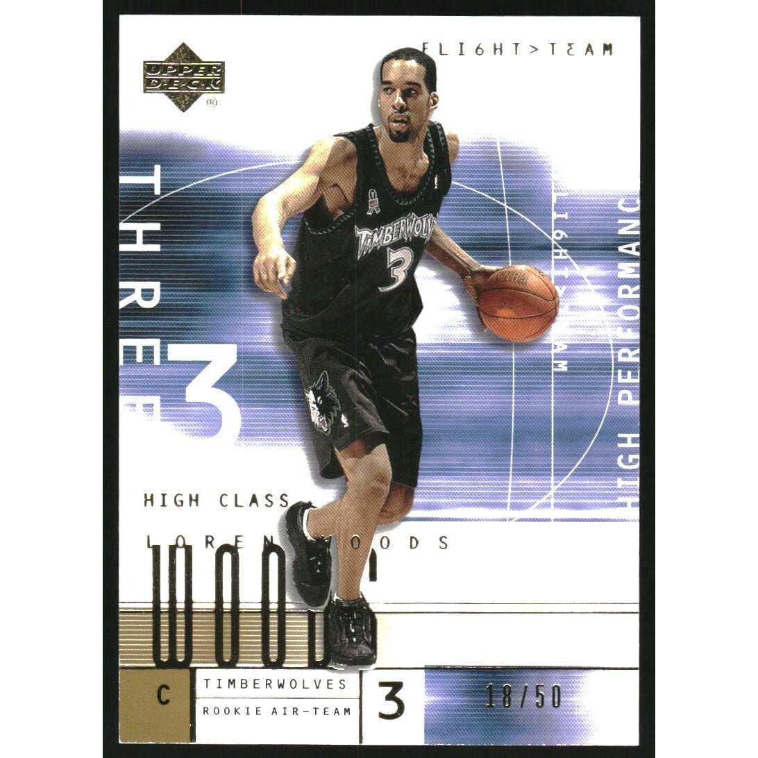 2001-02 Upper Deck Flight Team Gold #108 Loren Woods. rookie card picture