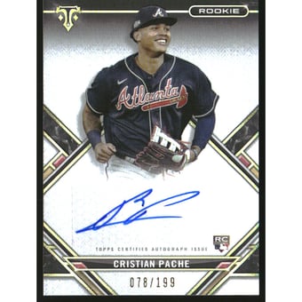 2021 Topps Triple Threads Rookie Autographs #RACCP Cristian Pache