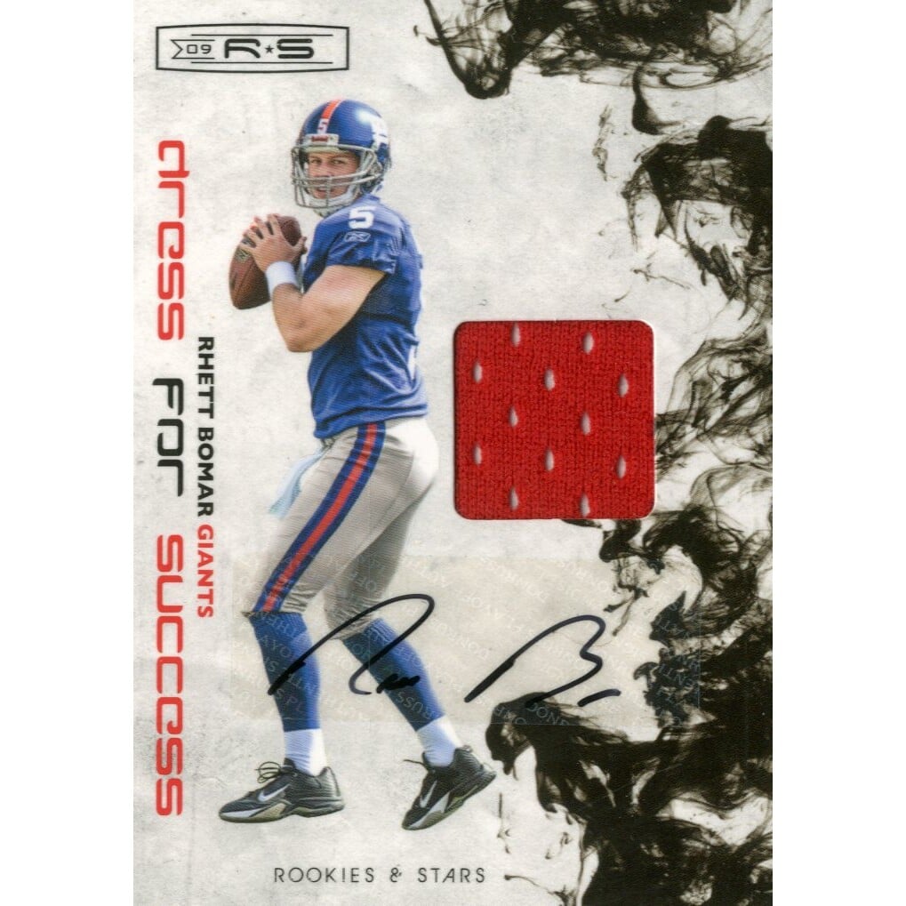2009 Donruss Rookies and Stars Dress for Success Jerseys Autographs #11 Rhett Bomar/100. rookie card picture