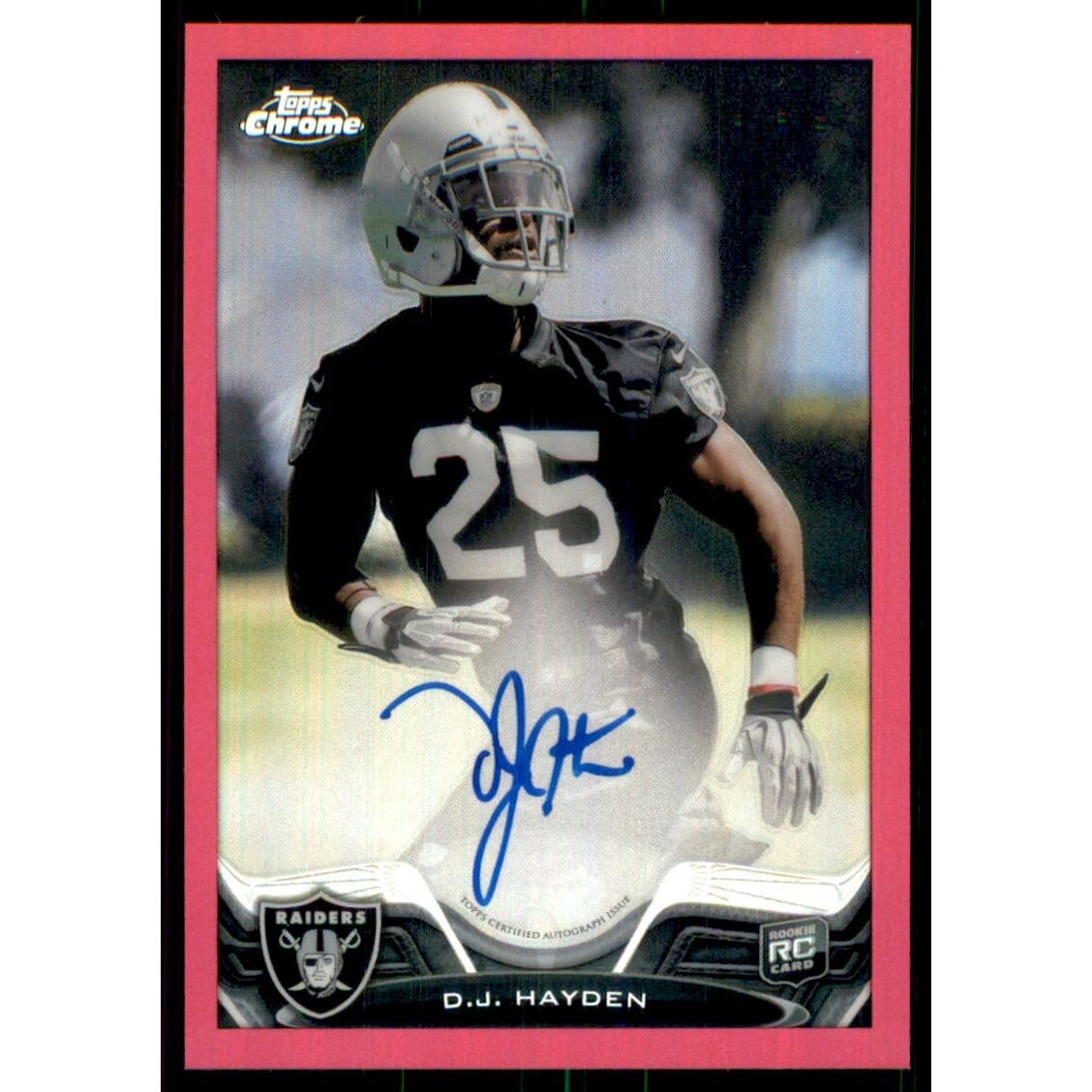 2013 Topps Chrome Rookie Autographs Pink Refractors #16 D.J. Hayden
