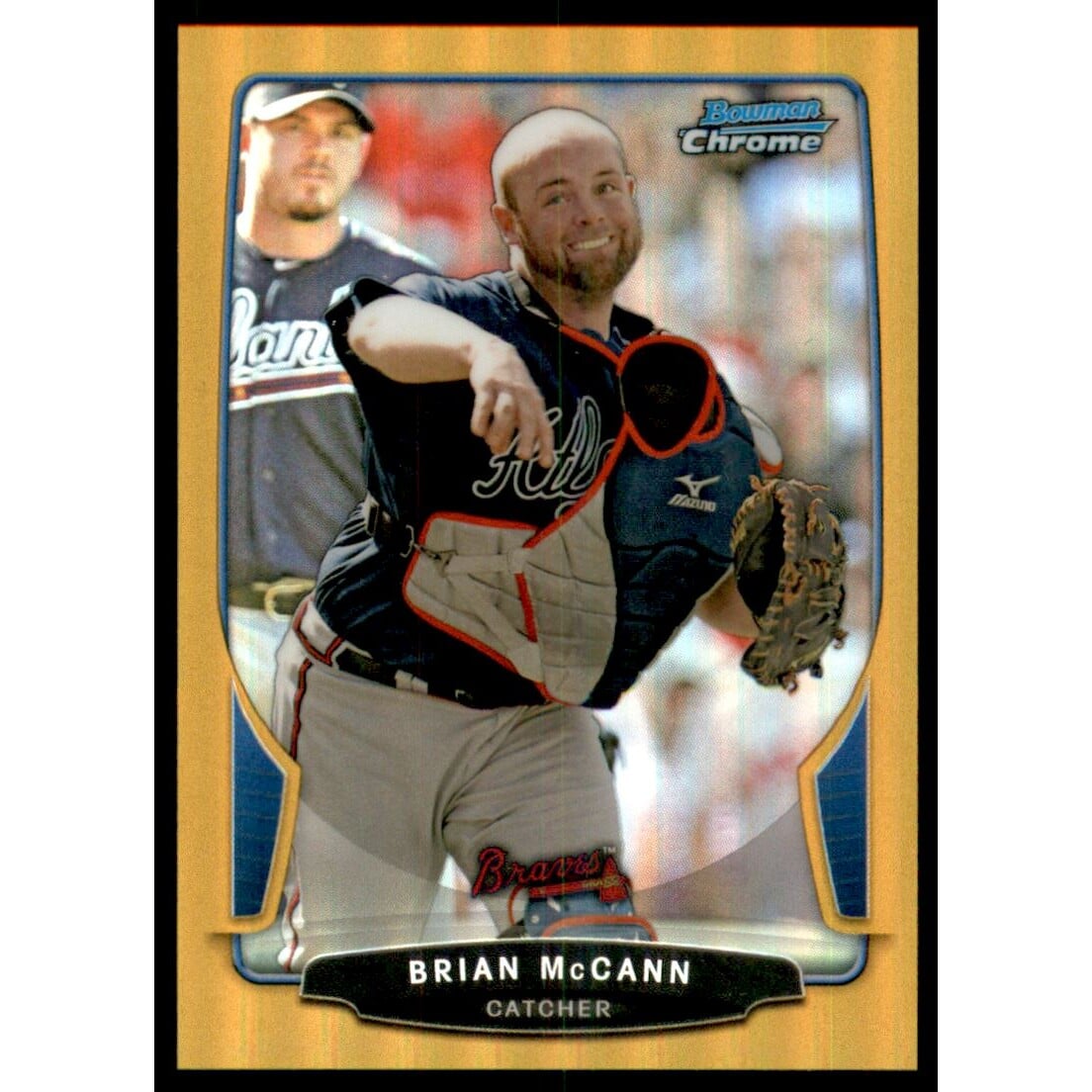 2013 Bowman Chrome Gold Refractors #214 Brian McCann. rookie card picture