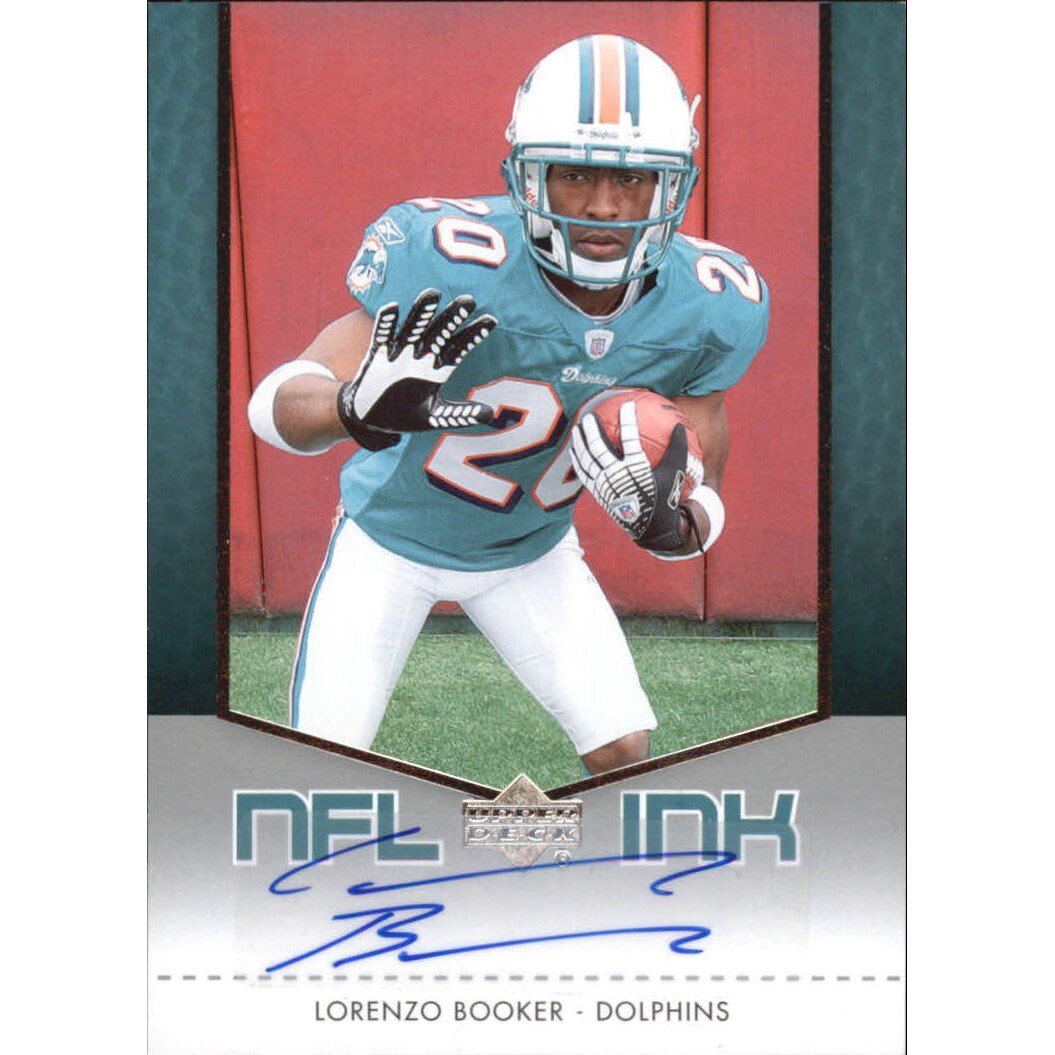 2007 Upper Deck NFL Ink #LB Lorenzo Booker. rookie card picture