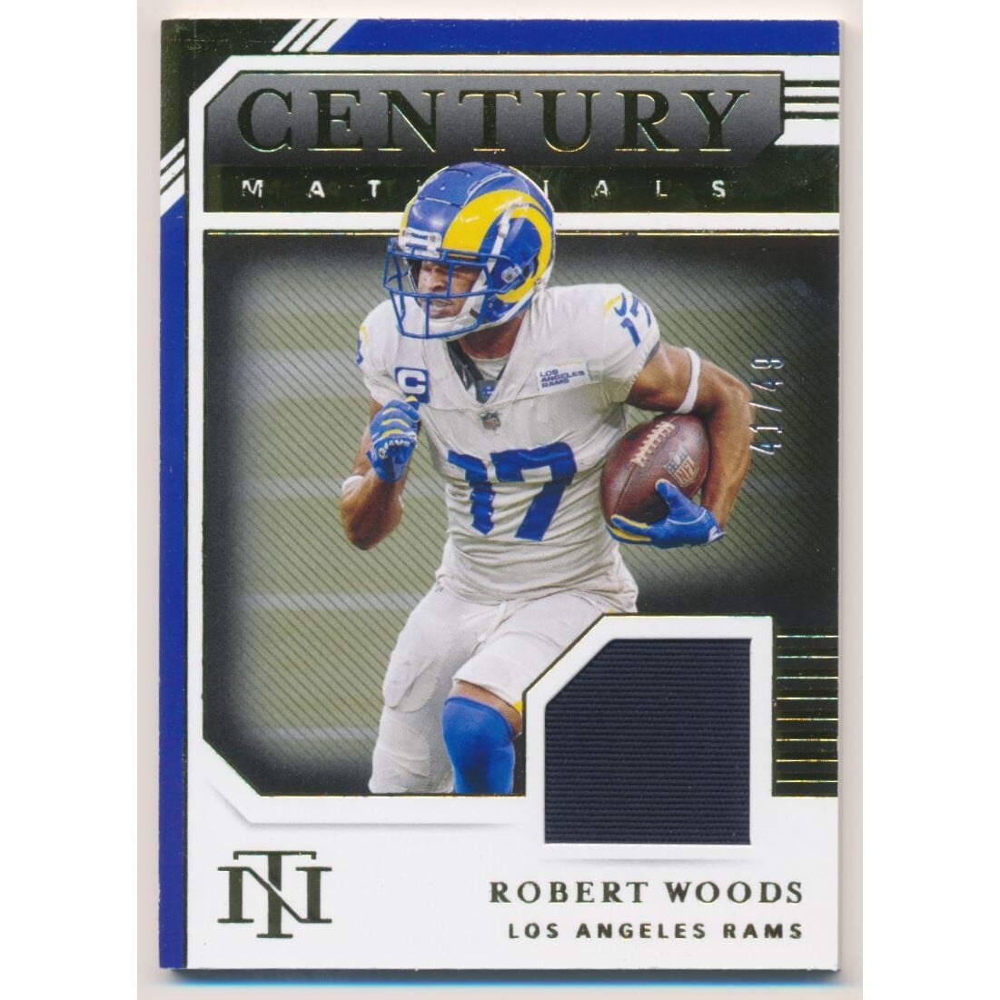 2020 Panini National Treasures Century Materials Prime #79 Robert Woods. rookie card picture