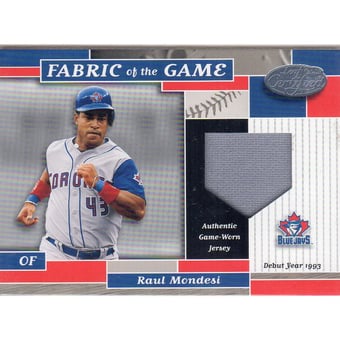 2002 Leaf Certified Fabric of the Game #86DY Raul Mondesi/93