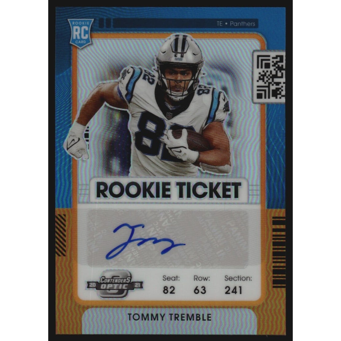 2021 Panini Contenders Optic Orange #172 Tommy Tremble AU. rookie card picture
