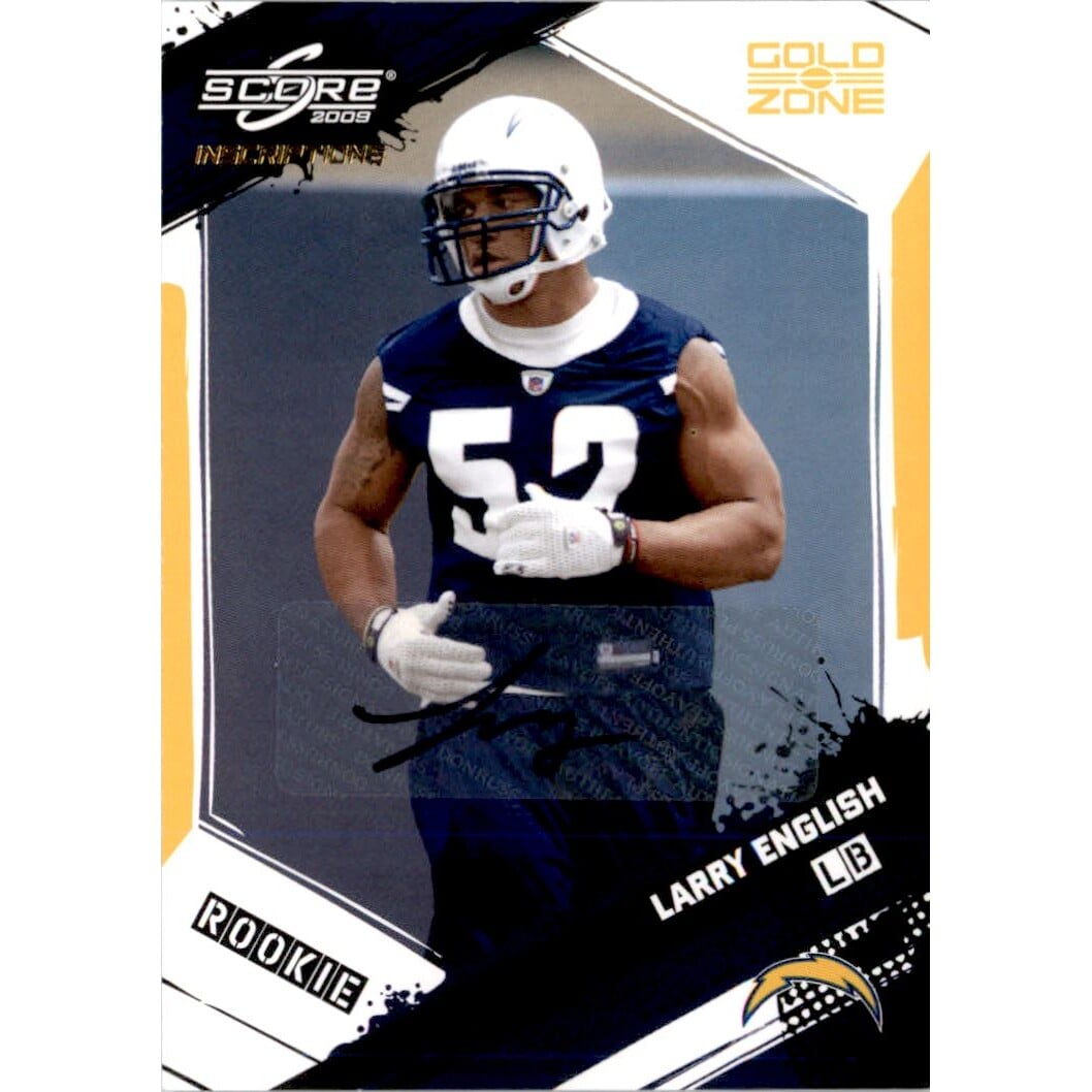 2009 Score Inscriptions Autographs Gold Zone #366 Larry English/50
