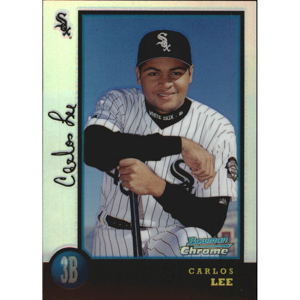 1998 Bowman Chrome Refractors #428 Carlos Lee. rookie card picture