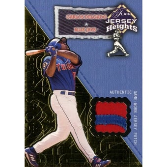 2002 Flair Jersey Heights Hot Numbers Patch #6 Carlos Delgado