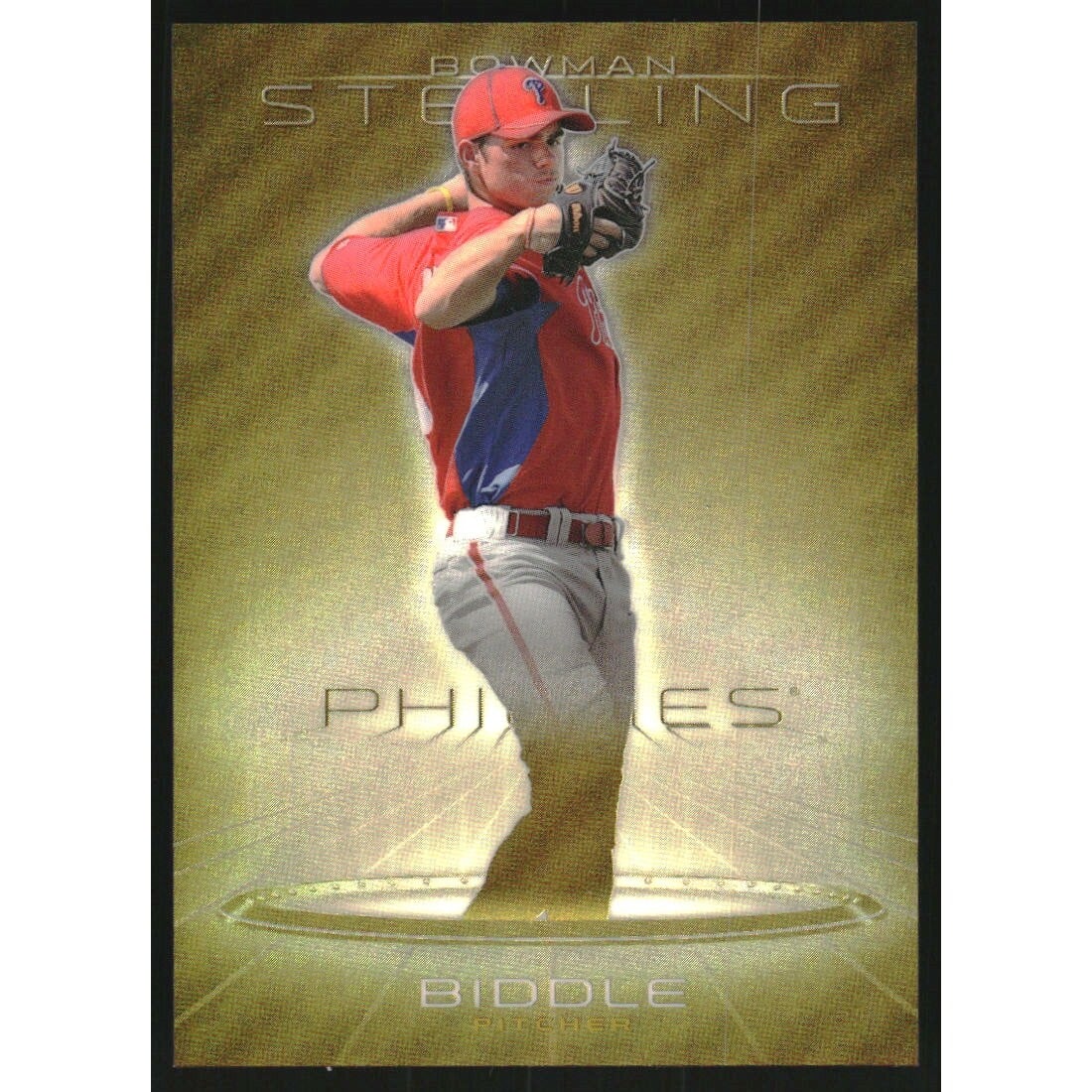 2013 Bowman Sterling Prospects Gold Refractors #24 Jesse Biddle. rookie card picture