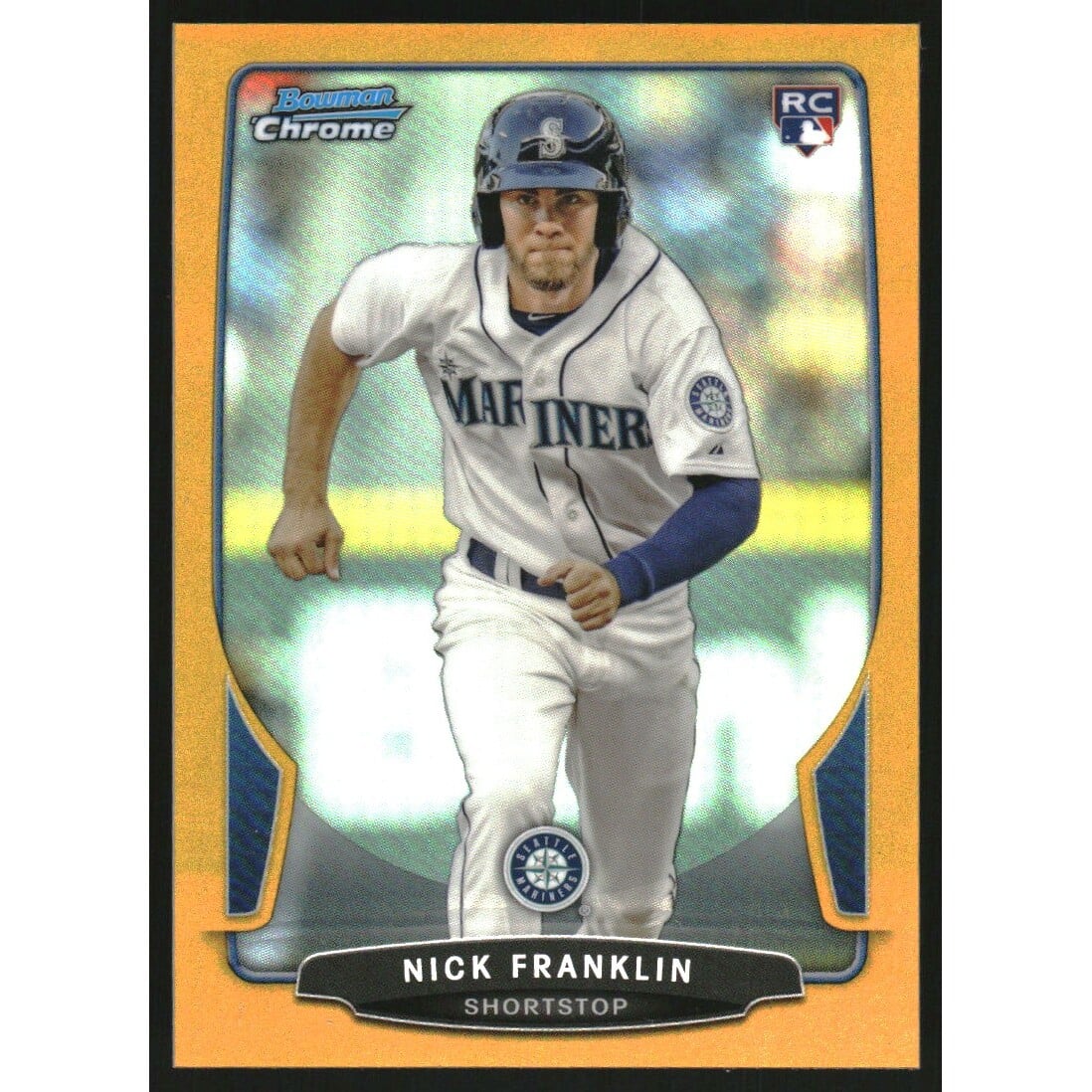 2013 Bowman Chrome Draft Gold Refractors #12 Nick Franklin. rookie card picture