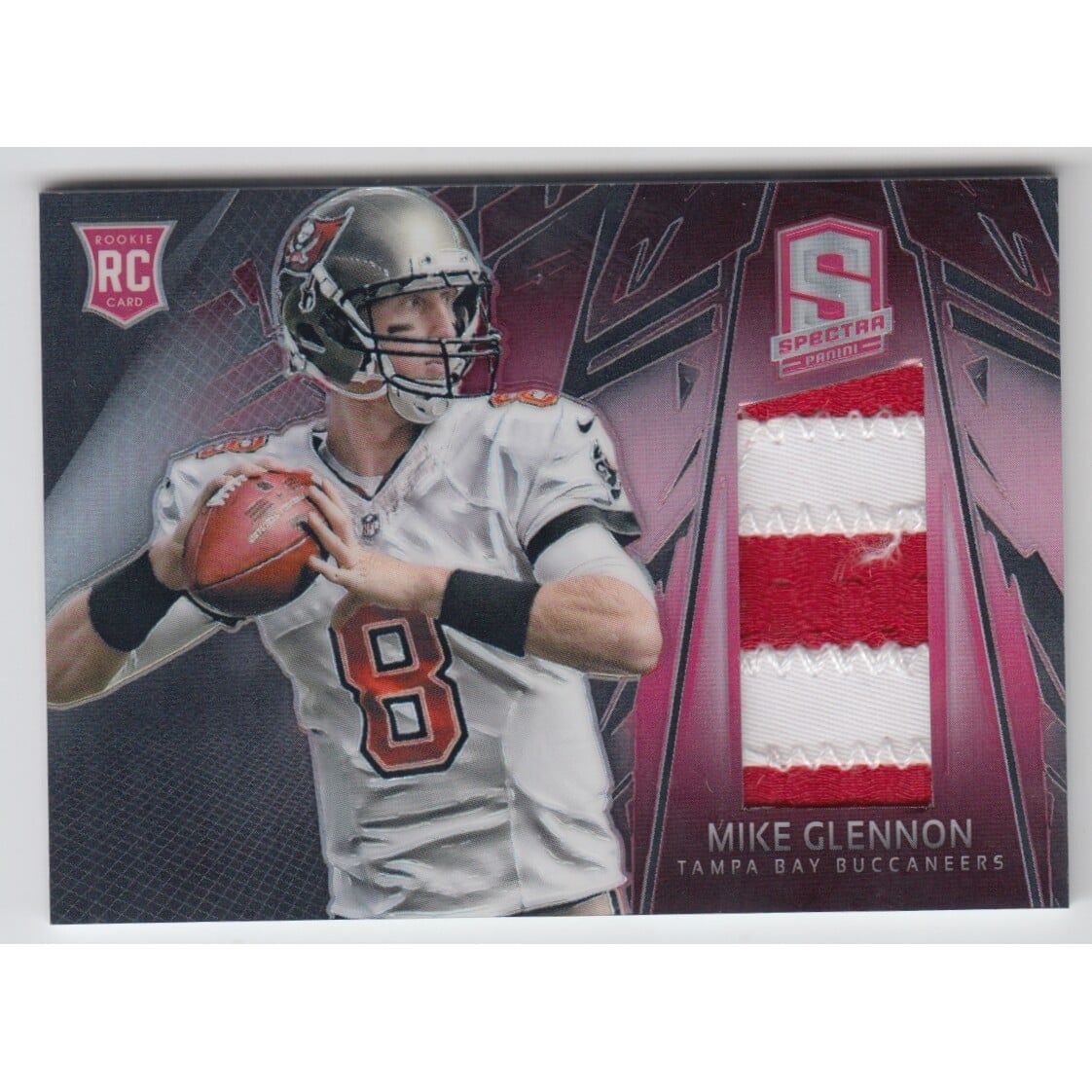 2013 Panini Spectra Rookie Materials Spectra Red #228 Mike Glennon/25. rookie card picture