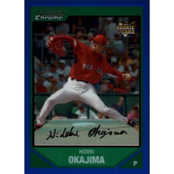 2007 Bowman Chrome Blue Refractors #219 Hideki Okajima