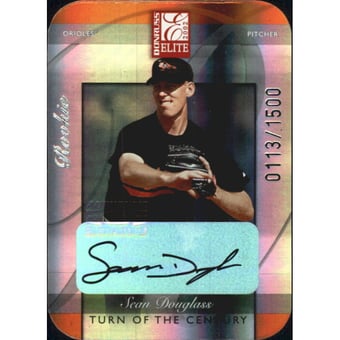 2002 Donruss Elite Turn of the Century Autographs #188 Sean Douglass/150*