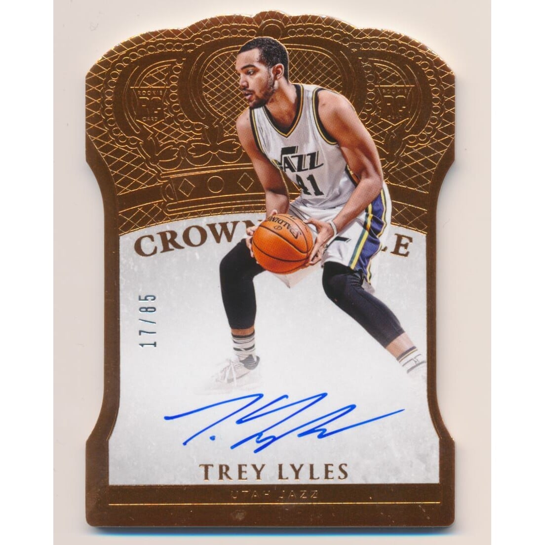 2015-16 Panini Preferred #182 Trey Lyles CR AU/85. rookie card picture