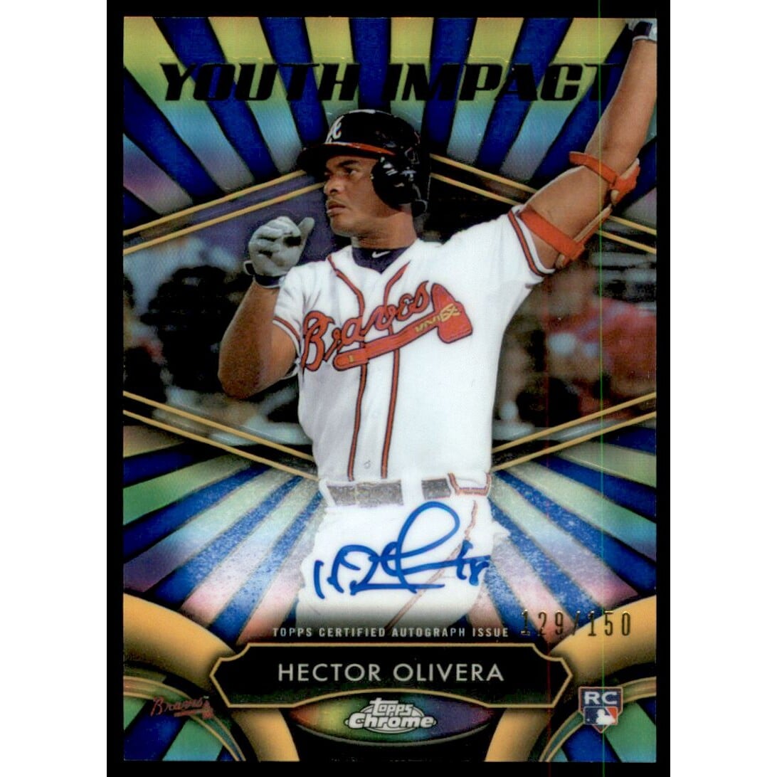 2016 Topps Chrome Youth Impact Autographs #YIAHOL Hector Olivera/150. rookie card picture