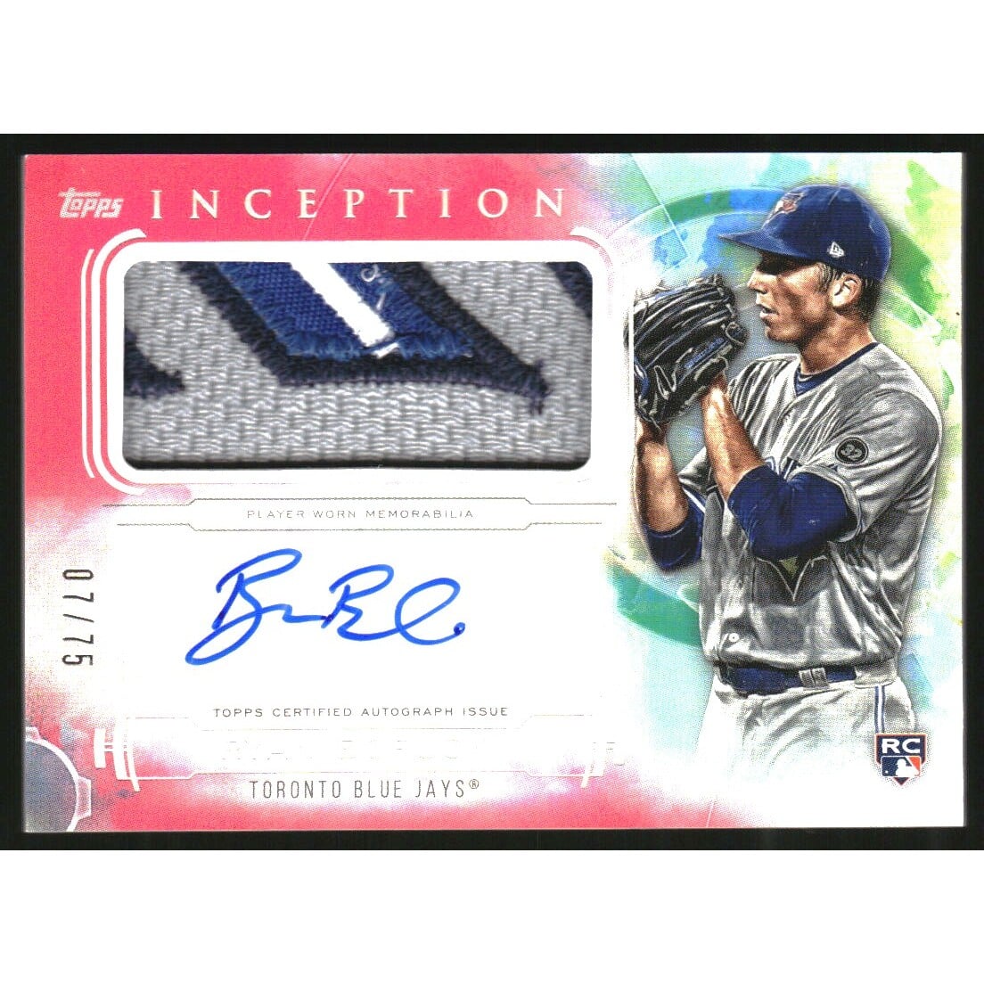 2019 Topps Inception Patch Autographs Magenta #IAPRB Ryan Borucki. rookie card picture