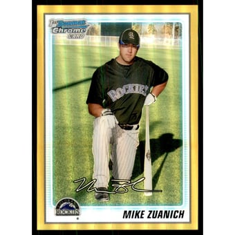 2010 Bowman Chrome Prospects Gold Refractors #BCP136 Mike Zuanich